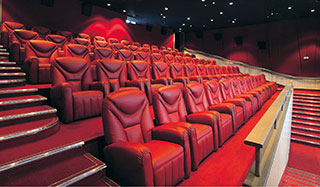 Why are the colors in movie theaters usually red?