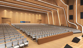 What should be paid attention to when designing auditorium chairs?