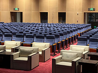 What structures do auditorium chairs have?