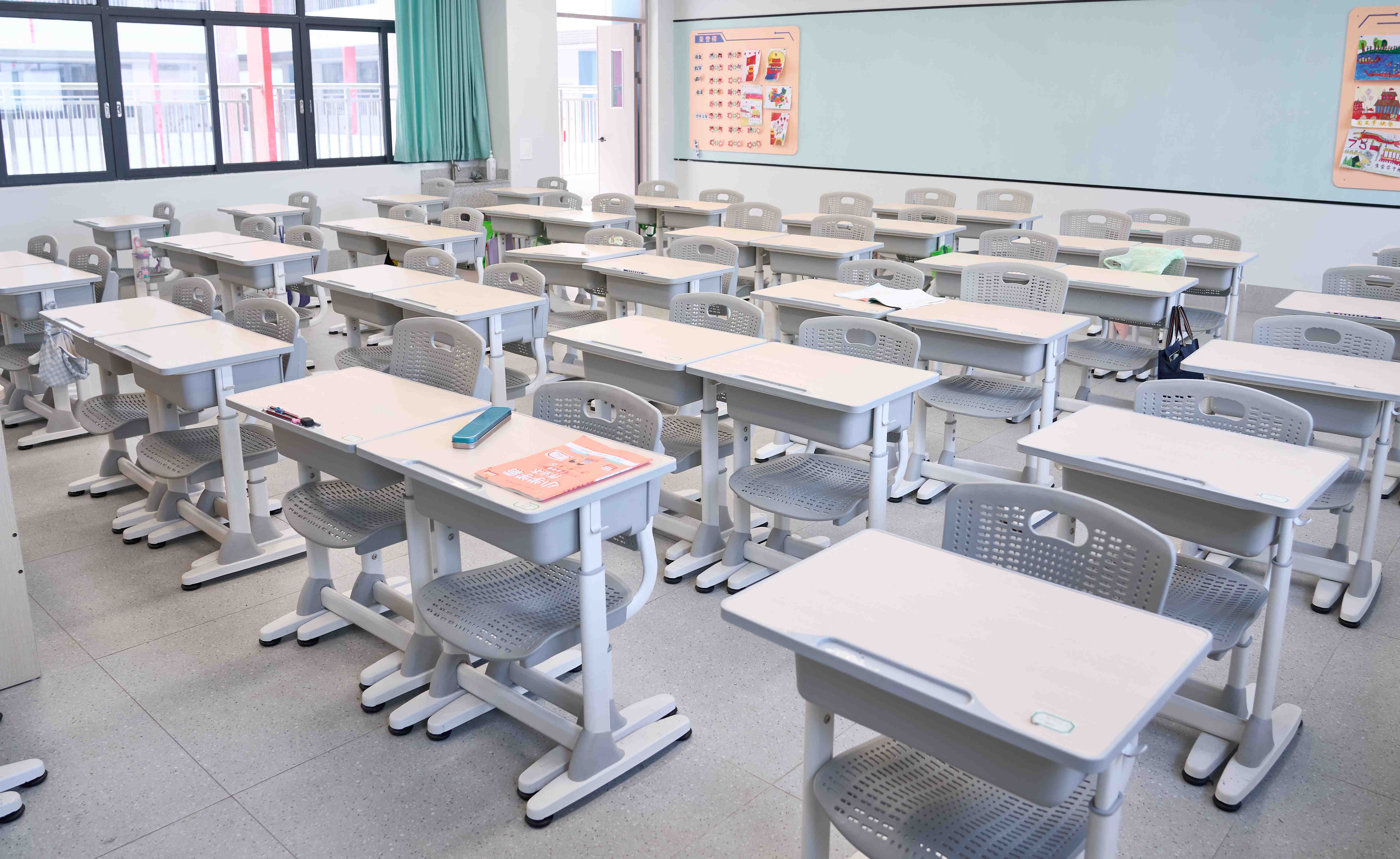 desks and chairs