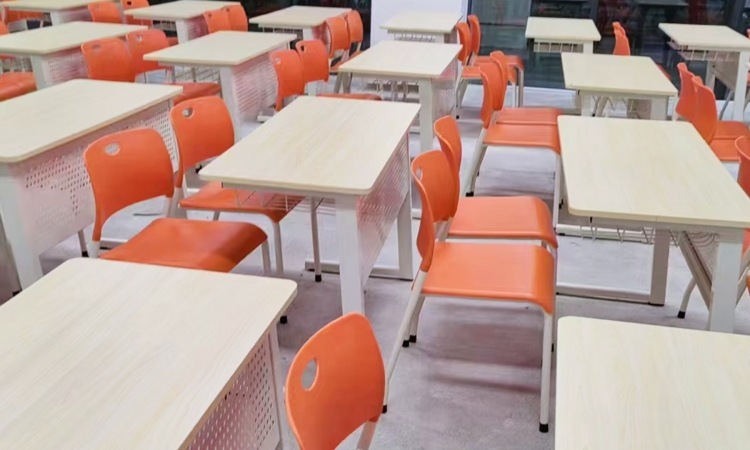 school desks and chair