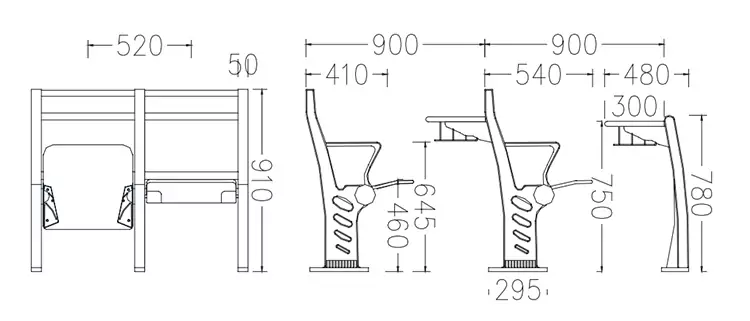 School Lecture Seating SJ3091PU/3092PUF/3093PU